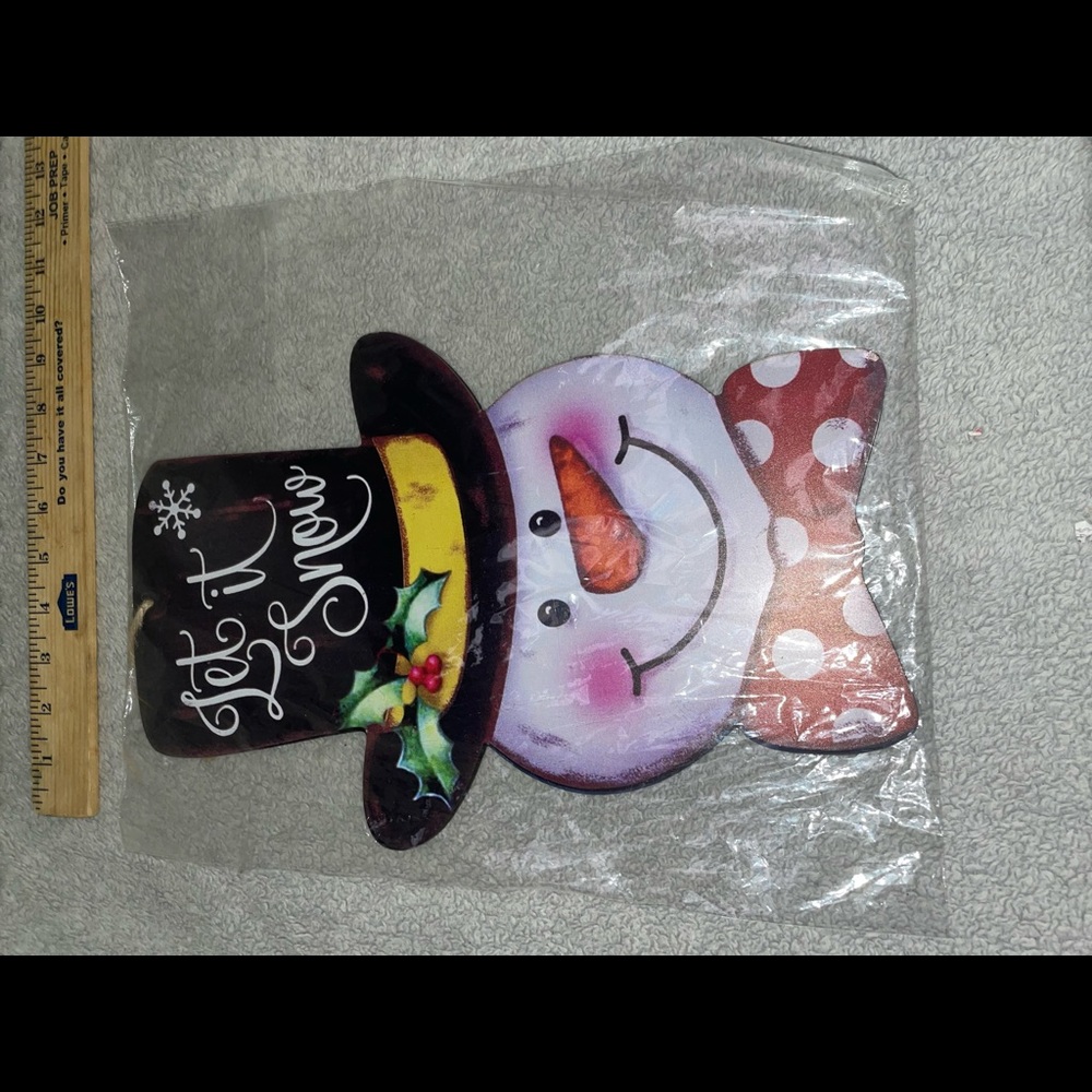 Let it snow snowman door / wall hanger